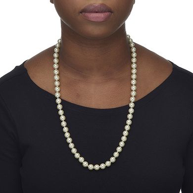 Round Simulated Pearl Silvertone and Goldtone Jewelry Set