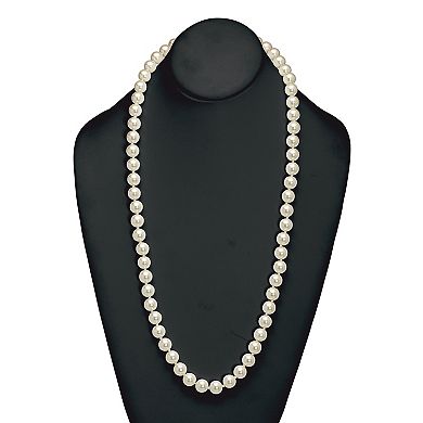 Round Simulated Pearl Silvertone and Goldtone Jewelry Set