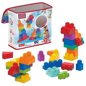 Mega Bloks First Builders 80 pc Big Building Bag Toy Blocks With Storage Bag