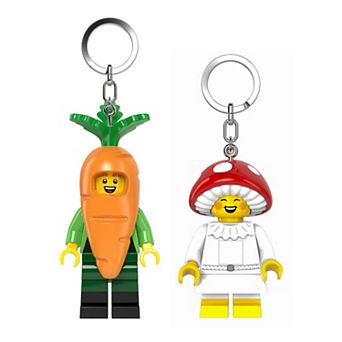 LEGO Carrot & Mushroom Sprite 2 pc Keychain Light Bundle
