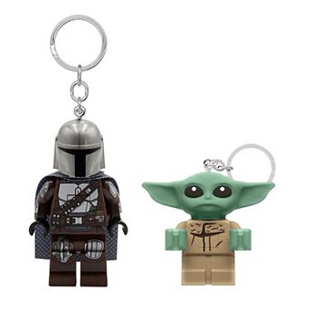 LEGO Star Wars The Mandalorian & Grogu 2 pc Keychain Light Bundle