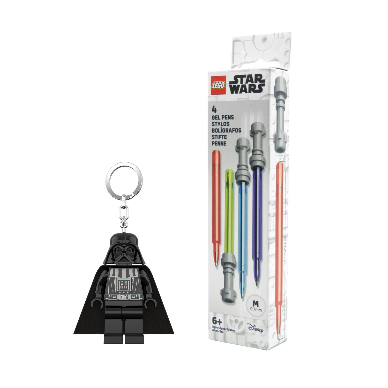 Детские фигурки LEGO Star Wars 4-Pack Lightsaber Gel Pens & Darth Vader Keychain Light Set — фото 1