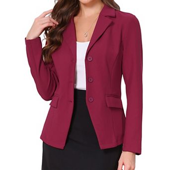 Blazers for Women Business Casual Long Sleeve Pockets Lapel Collar Suit Jackets Work Office Blazer