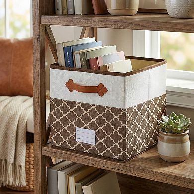 1Pcs Storage Cube Fabric Collapsible Storage Basket with Handle for Organizing Clothes Books