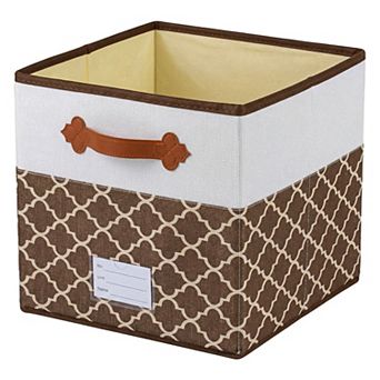 1 pc Storage Cube Fabric Collapsible Storage Basket with Handle for Organizing Clothes Books
