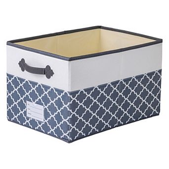 1 pc Storage Cube Fabric Collapsible Storage Basket with Handle for Organizing Clothes Books