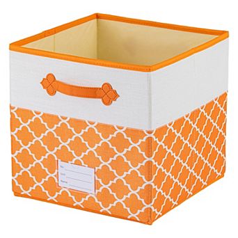 1 pc Storage Cube Fabric Collapsible Storage Basket with Handle for Organizing Clothes Books