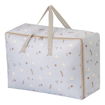 1 pc Clothes Storage Printed Storage Bags Moving Bags for Organizing Closet Organizers with Handles