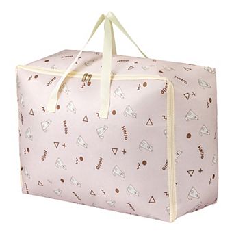 1 pc Clothes Storage Printed Storage Bags Moving Bags for Organizing Closet Organizers with Handles