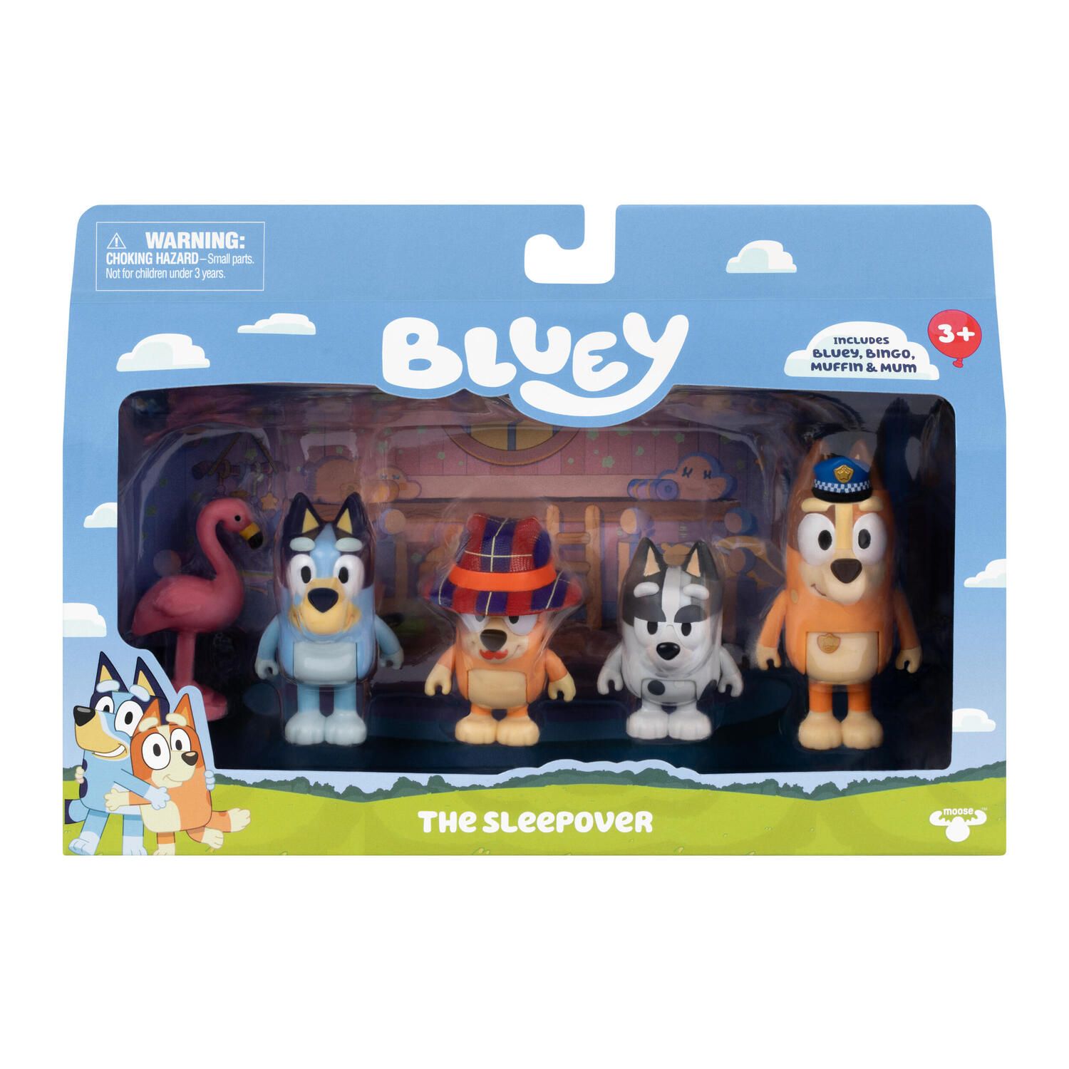 Детские фигурки Bluey Sleepover Figure 5 pc Set