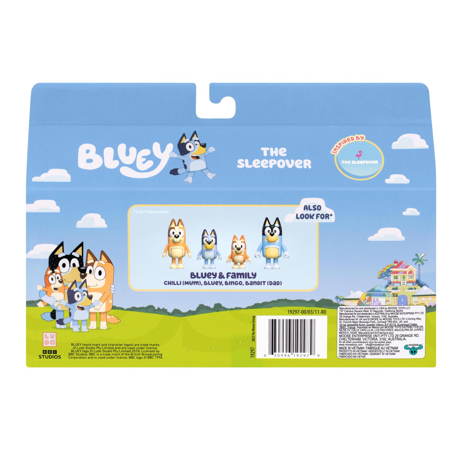 Детские фигурки Bluey Sleepover Figure 5 pc Set — фото 3