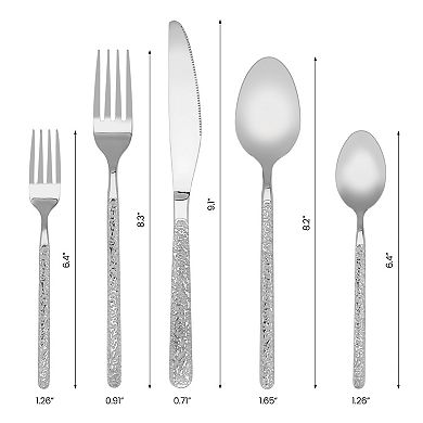 30 Piece Silverware Set Stainless Steel Flatware with Knife Spoon and Fork Set Mirror Polished Set