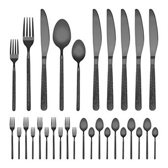 30 pc Silverware Set Stainless Steel Flatware with Knife Spoon and Fork Set Mirror Polished Set