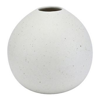 Tiny Ceramic Bud Vase Small Flower Vase with Narrow Opening Matte Mini Round Vase 3"Lx3"Wx3.3"H