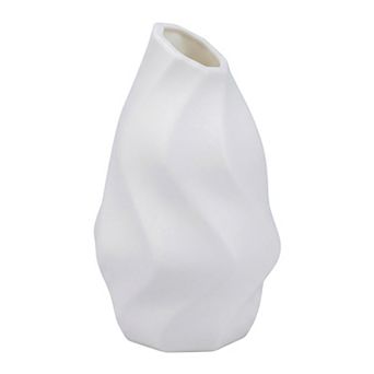 Clear Plastic Bud Vase Wide Opening Small Flower Vase Modern Unbreakable Vase 2.4"Lx2.4"Wx6.3"H