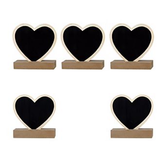 Mini Chalkboard Signs with Support Base Small Tabletop Blackboard Food Labels 3"Lx1.0"Wx2.8"H 5 pc