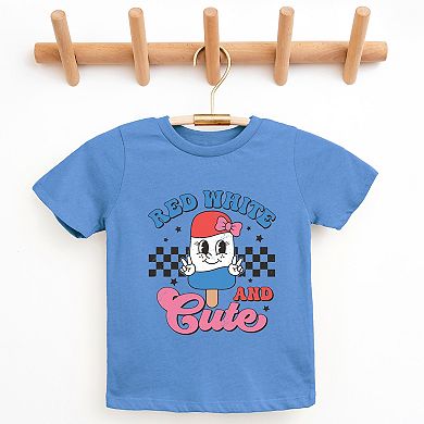 Red White And Cute Popsicle - Youth Short Sleeve Graphic T-Shirt