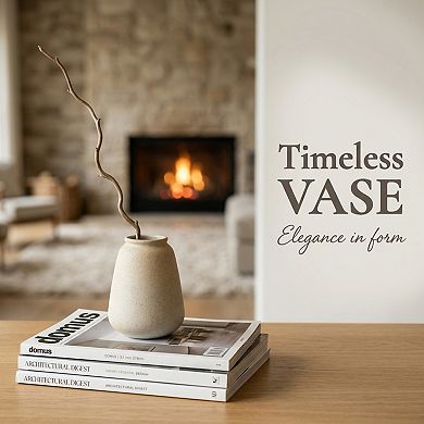 Small Ceramic Bud Vase Modern Matte Mini Flower Vase Minimalist Ribbed Vase 2.4"Lx2.4"Wx3.1"H