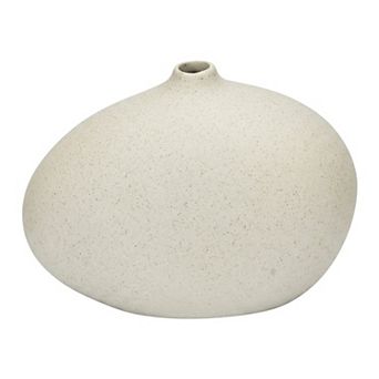 Small Ceramic Bud Vase Modern Matte Mini Flower Vase Minimalist Ribbed Vase 3.1"Lx3.1"Wx4.1"H