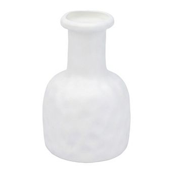 Clear Plastic Bud Vase Wide Opening Small Flower Vase Modern Unbreakable Vase 3.7"Lx3.7"Wx5.9"H