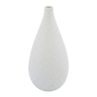 Small Ceramic Bud Vase Modern Matte Mini Flower Vase Minimalist Ribbed Vase 2.4"Lx2.4"Wx4.9"H