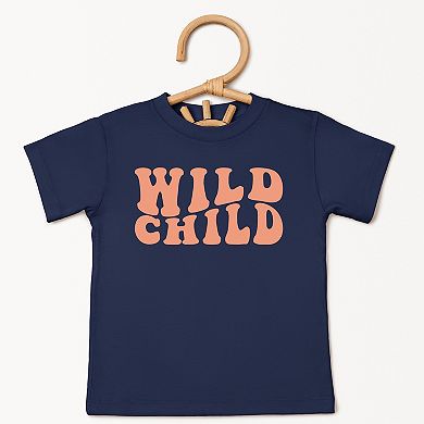 Wild Child Wavy - Toddler Short Sleeve Graphic T-Shirt