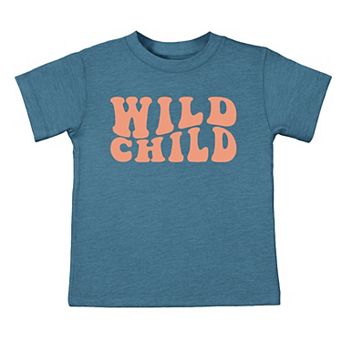 Wild Child Wavy - Toddler Short Sleeve Graphic T-Shirt