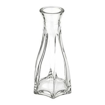 Glass Bud Vases Vintage Small Flower Vases in Bulk Thickened Embossed Glass Bottle 2.2"Lx2.2"Wx3.1"H