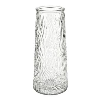 Large Glass Vase for Flower Thickened Clear Flower Vase Wide Opening Cylinder Vase 3.5"Lx3.5"Wx7.9"H