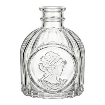 Glass Bud Vases Vintage Small Flower Vases in Bulk Thickened Embossed Glass Bottle 2.4"Lx2.4"Wx3.1"H