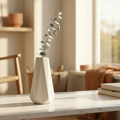 Ceramic Bud Vase Set, Small Decorative Flower Vases for Home Decor 3.5"Lx3.5"Wx5.9"H