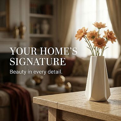Ceramic Bud Vase Set, Small Decorative Flower Vases for Home Decor 3.5"Lx3.5"Wx5.9"H