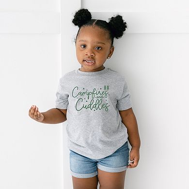 Campfire And Cuddles - Toddler Short Sleeve Graphic T-Shirt