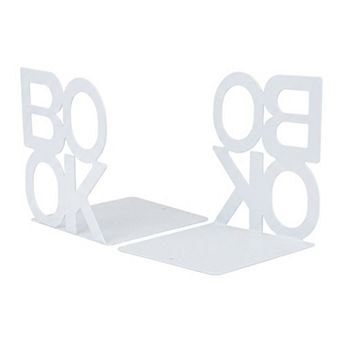 Decorative Metal Bookends for Shelves Non-Skid Book Stopper for Home Office Decor 5.3"Lx4.9"Wx5.5"H