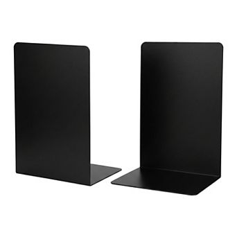 Metal Bookends L-Shaped Book Ends for Shelves Reinforced Iron Book Stopper 5.2"Lx4.1"Wx7.7"H