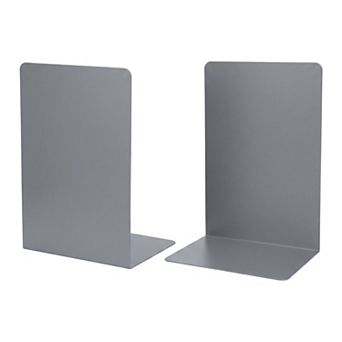 Metal Bookends L-Shaped Book Ends for Shelves Reinforced Iron Book Stopper 5.2"Lx4.1"Wx7.7"H