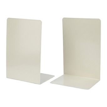 Metal Bookends L-Shaped Book Ends for Shelves Reinforced Iron Book Stopper 5.2"Lx4.1"Wx7.7"H