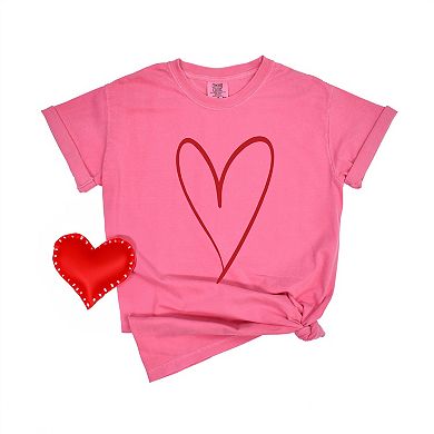 Simply Sage Market Hand Drawn Heart Garment Dyed Tee