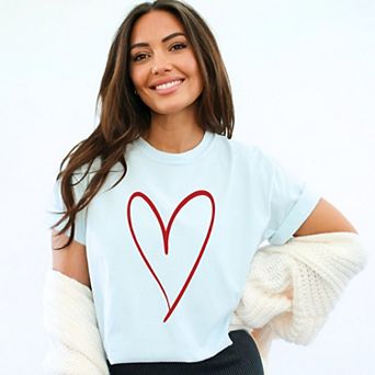 Simply Sage Market Hand Drawn Heart Garment Dyed Tee