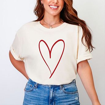 Simply Sage Market Hand Drawn Heart Garment Dyed Tee