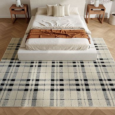 Nourison Cozy Modern Plaid Indoor Area Rug