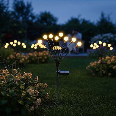 Solar Garden Lights 4 Pack 32LED Swaying Waterproof Outdoor