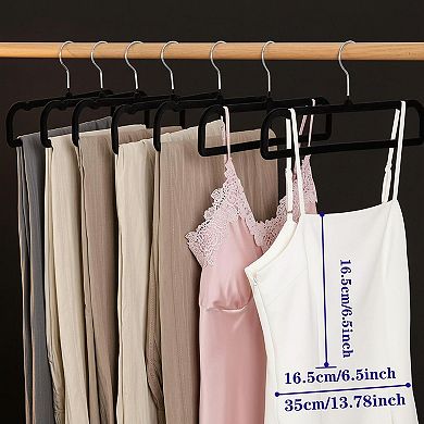 20 Pack Velvet Pants Hangers Non Slip Space Saving 360 Rotatable Hook Strong Clothes Organizer