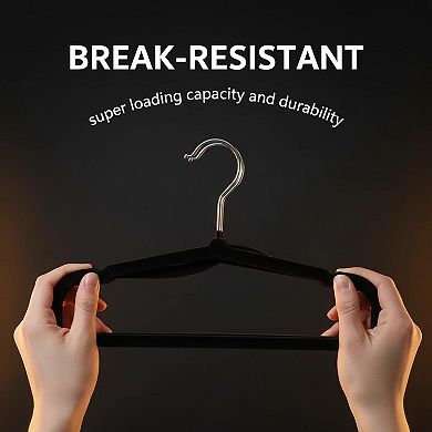 20 Pack Velvet Pants Hangers Non Slip Space Saving 360 Rotatable Hook Strong Clothes Organizer