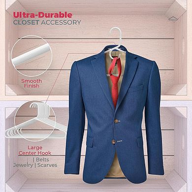Super Heavy Duty Clothes Hangers 18 Pack 10lb Capacity Thick Plastic for Pants Coats Jackets Jeans