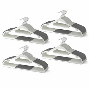 60 Pack Heavy Duty Plastic Hangers Non Slip 360° Hook Space Saving Closet Organizer