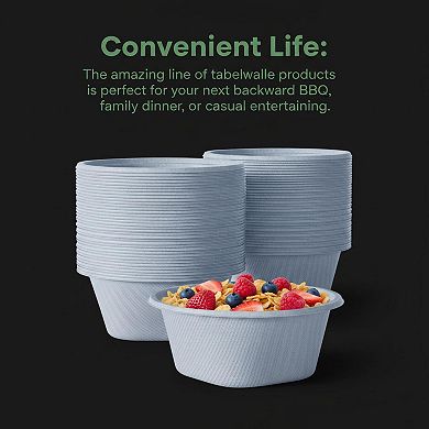 32 Ounce Compostable Sugarcane Paper Bowls 100 Pack Biodegradable Heavy Duty For Hot Cold Food