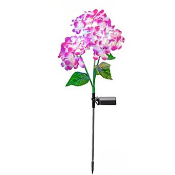 Solar Garden Lights 3 Pack Hydrangea Flower Outdoor with Two Lightning Modes