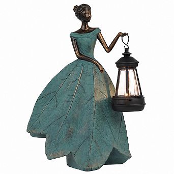 Solar Fairy Garden Statue Outdoor LED Lights Patio Yard Decor Gifts for Mom