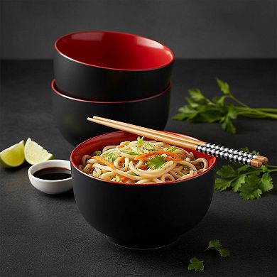 34 Oz Ceramic Ramen Bowl Set Of 4 Microwave Dishwasher Safe